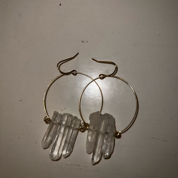 brand new clear gem earrings - Picture 1 of 1